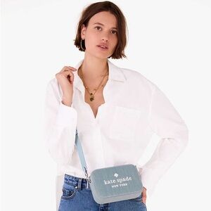 Kate Spade Oh Snap Denim Camera crossbody adjustable bag,perfect 4 shopping 🛍️
